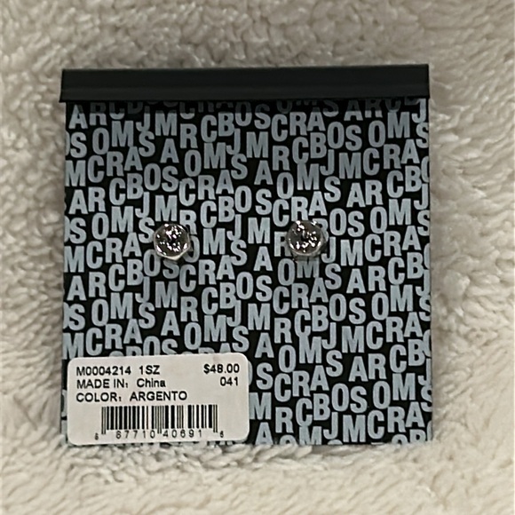 Marc by Marc Jacobs Silvertone Pretzel Twist Stud Earrings - Picture 3 of 4